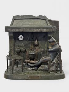 Bronzo di Napoleone con orologio integrato, Francia, fine XIX secolo